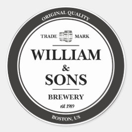 Aufkleber für Vintage Beerfabrik