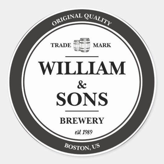 Aufkleber für Vintage Beerfabrik (Vorderseite)