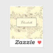 Aufkleber für Vintage Blumenmuster (Blatt)