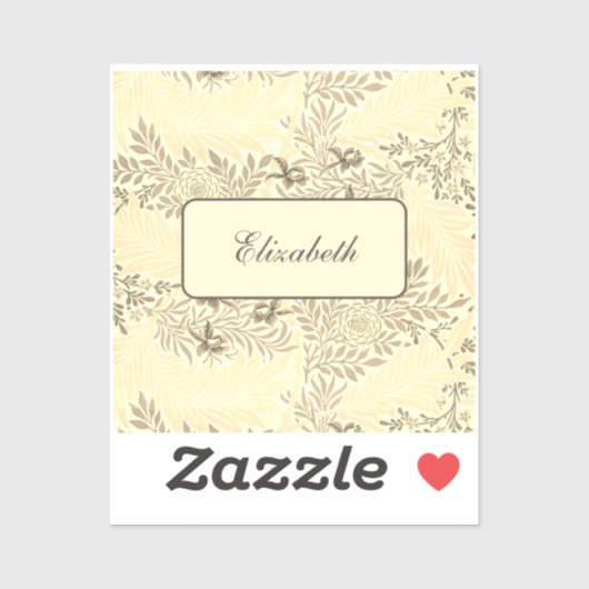 Aufkleber für Vintage Blumenmuster (Blatt)