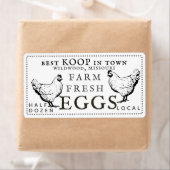 Aufkleber für Vintage Hühner von Frischeiern (Insitu)