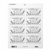 Aufkleber für Vintage Hühner von Frischeiern (Vorne)