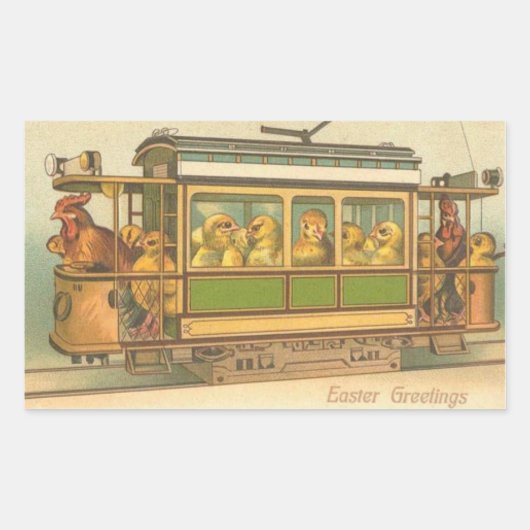 Aufkleber für Vintage Osterferien (Vorderseite)