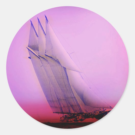 Aufkleber für Vintage Racing Yacht (Vorderseite)