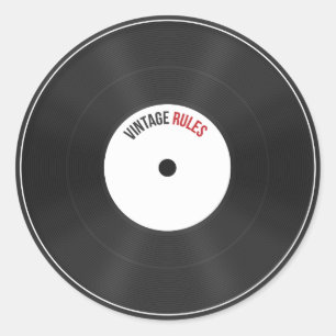 Aufkleber für Vintage Regeln