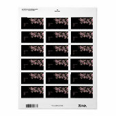 Aufkleber für Vintage Retro-Blüten Adressaufkleber (Vorne)