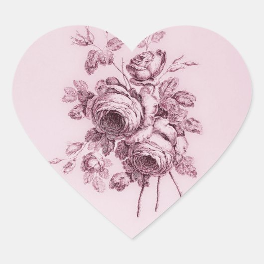 Aufkleber für Vintage Rose (Vorderseite)
