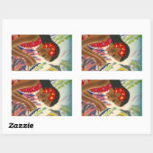 Aufkleber für Vintage tropische Hawaiianinseln (Blatt)