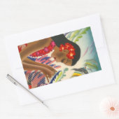 Aufkleber für Vintage tropische Hawaiianinseln (Umschlag)