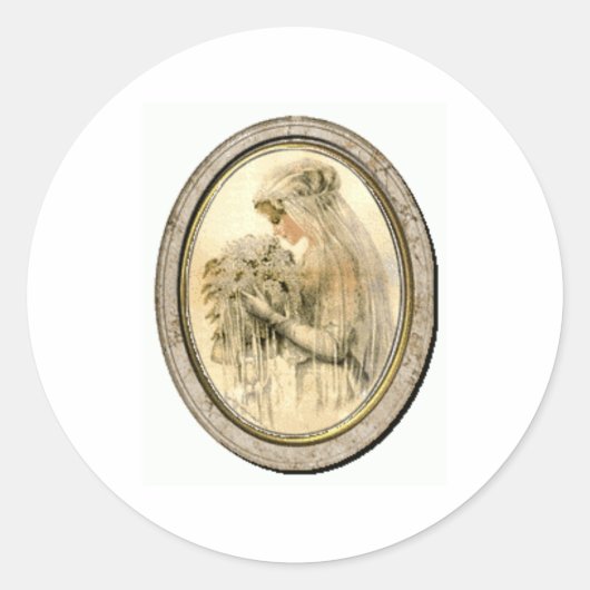 Aufkleber für Vintages Brautparty (Vorderseite)