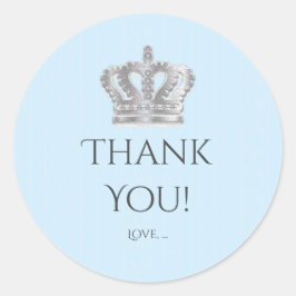 Aufkleber für Vintages Crown Blue Prince Party