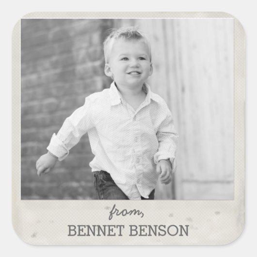 Aufkleber für Vintages Foto (Vorderseite)