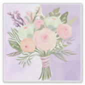 Aufkleber für violette Blumen (Vorderseite)