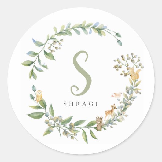 Aufkleber für Waldtiere (Vorderseite)