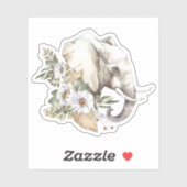 Aufkleber für Wasserfarbenelemente mit Kopf und Bl (Blatt)