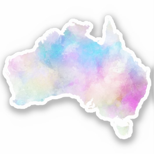 Aufkleber für Watercolor Australien (Vorderseite)