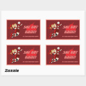 Aufkleber für weibliche Volleyball-Spieler (Blatt)