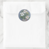 Aufkleber für weiße Blume (Tasche)