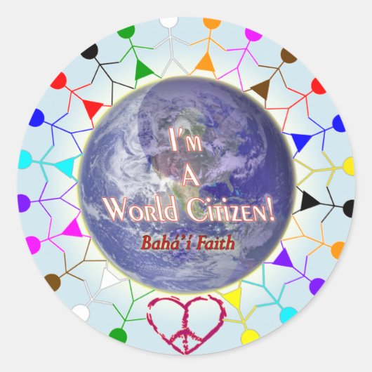 Aufkleber für Weltbürger (Vorderseite)