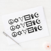 Aufkleber für Weltfrieden und Menschenrechte (Umschlag)