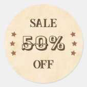 Aufkleber für Werbeaktionen aus Western (Vorderseite)