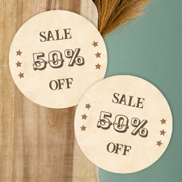 Aufkleber für Werbeaktionen aus Western