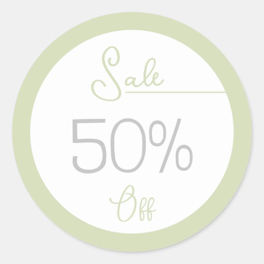 Aufkleber für Werbeaktionen in Pastell-Grün (Vorderseite)