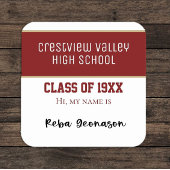 Aufkleber für Wiedersehen-Klassennamen