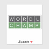 Aufkleber für Wordle Champ (Blatt)