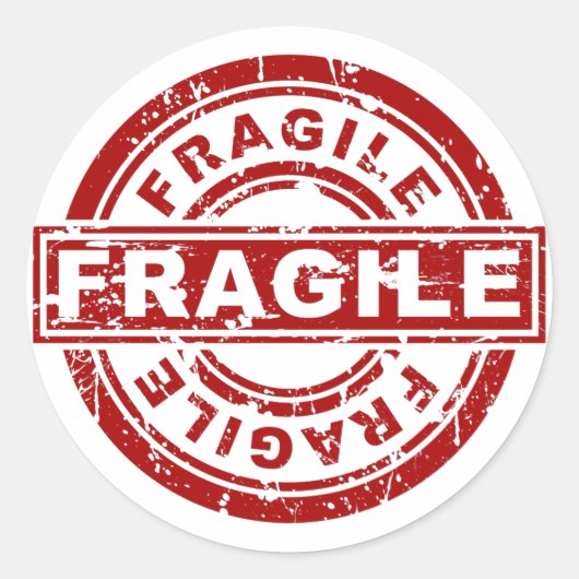 Aufkleber für zerbrechliche Briefmarke (Vorderseite)