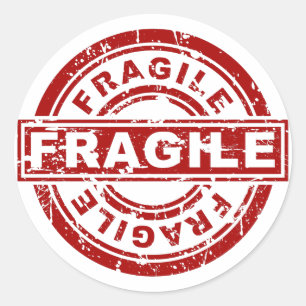 Aufkleber für zerbrechliche Briefmarke