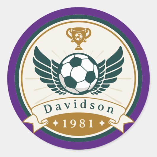 Aufkleber - Fußball - Personalisiert - Name hinzuf (Vorderseite)