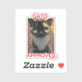 Aufkleber Gato ablehnt, genehmigt (Blatt)