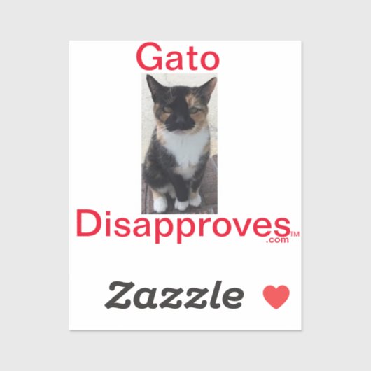 Aufkleber Gato lehnt ab (Blatt)