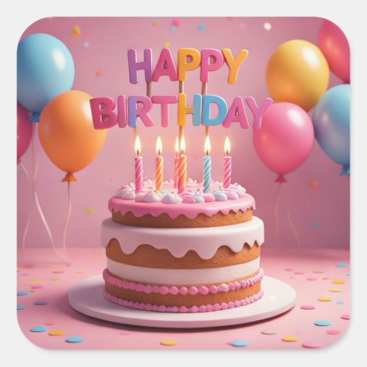 Aufkleber (Geburtstagsfeier) (Vorderseite)