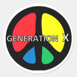 Aufkleber "Generation X PEACE"