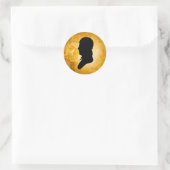 Aufkleber "Gentleman Silhouette on Gold" (Tasche)
