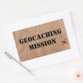 Aufkleber: Geocaching-Mission auf einer alten Kart Rechteckiger Aufkleber (Umschlag)