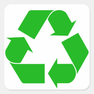 Aufkleber gerecycelt