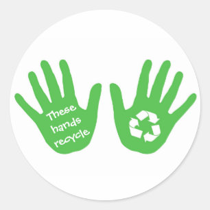 Aufkleber gerecycelt