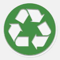 Aufkleber gerecycelt