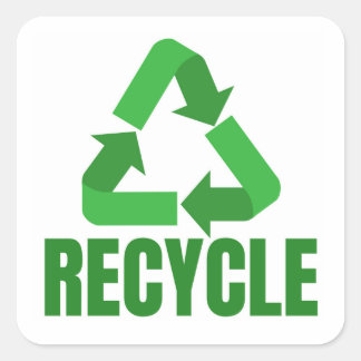 Aufkleber gerecycelt
