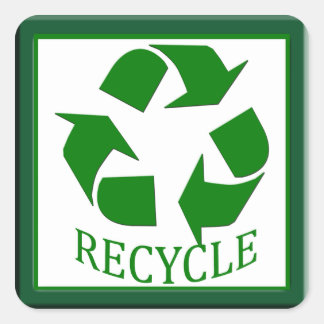 Aufkleber gerecycelt