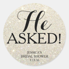 Aufkleber | Glit Brautparty - Er Fragte! WG