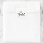 Aufkleber - Glitzer Herz-Fab-Brautparty (Tasche)