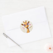 Aufkleber Glückliche Giraffe Valentinstag Kinder S (Umschlag)