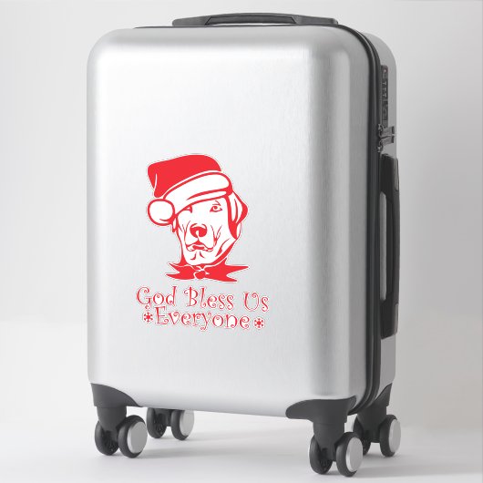 Aufkleber glückliche Weihnachtsfeier (Koffer)