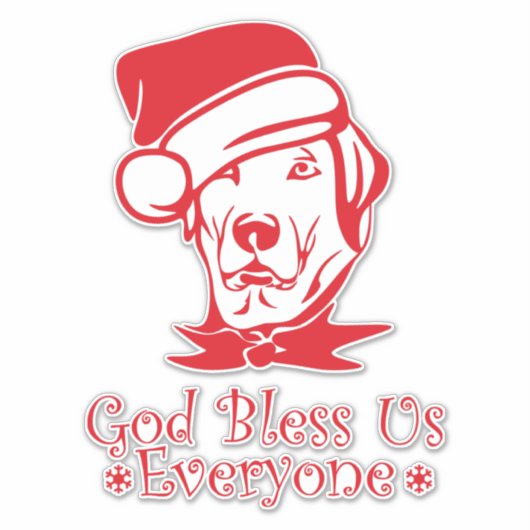 Aufkleber glückliche Weihnachtsfeier (Vorderseite)