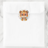 Aufkleber Glücklicher Tiger Valentinstag Kinder Sc (Tasche)