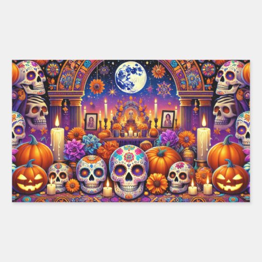 Aufkleber Halloween Tag der Toten (Vorderseite)